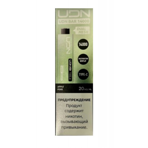 Электронная сигарета UDN BAR 14000 Яблоко Груша
