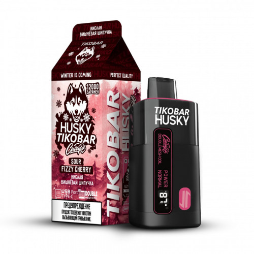 TIKOBAR HUSKY Сибирь Кислая вишневая шипучка 12000 затяжек